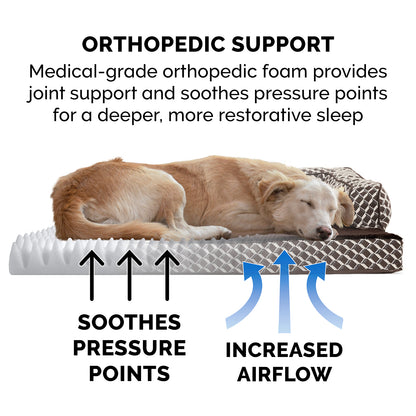 Plush & Patterned Comfy Couch Sofa-Style Pet Bed