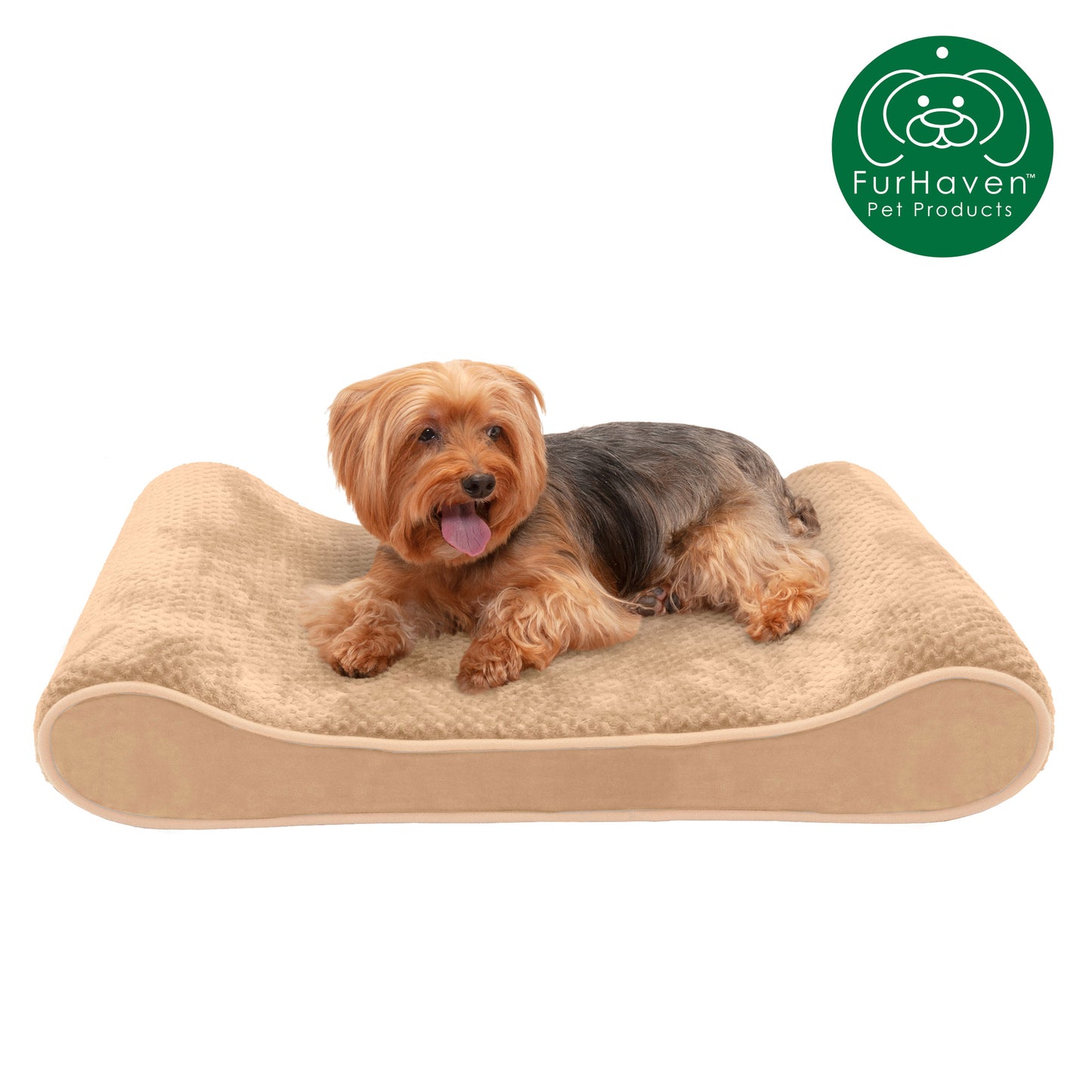 Memory Foam Minky Plush & Velvet Lux Lounger Pet Bed