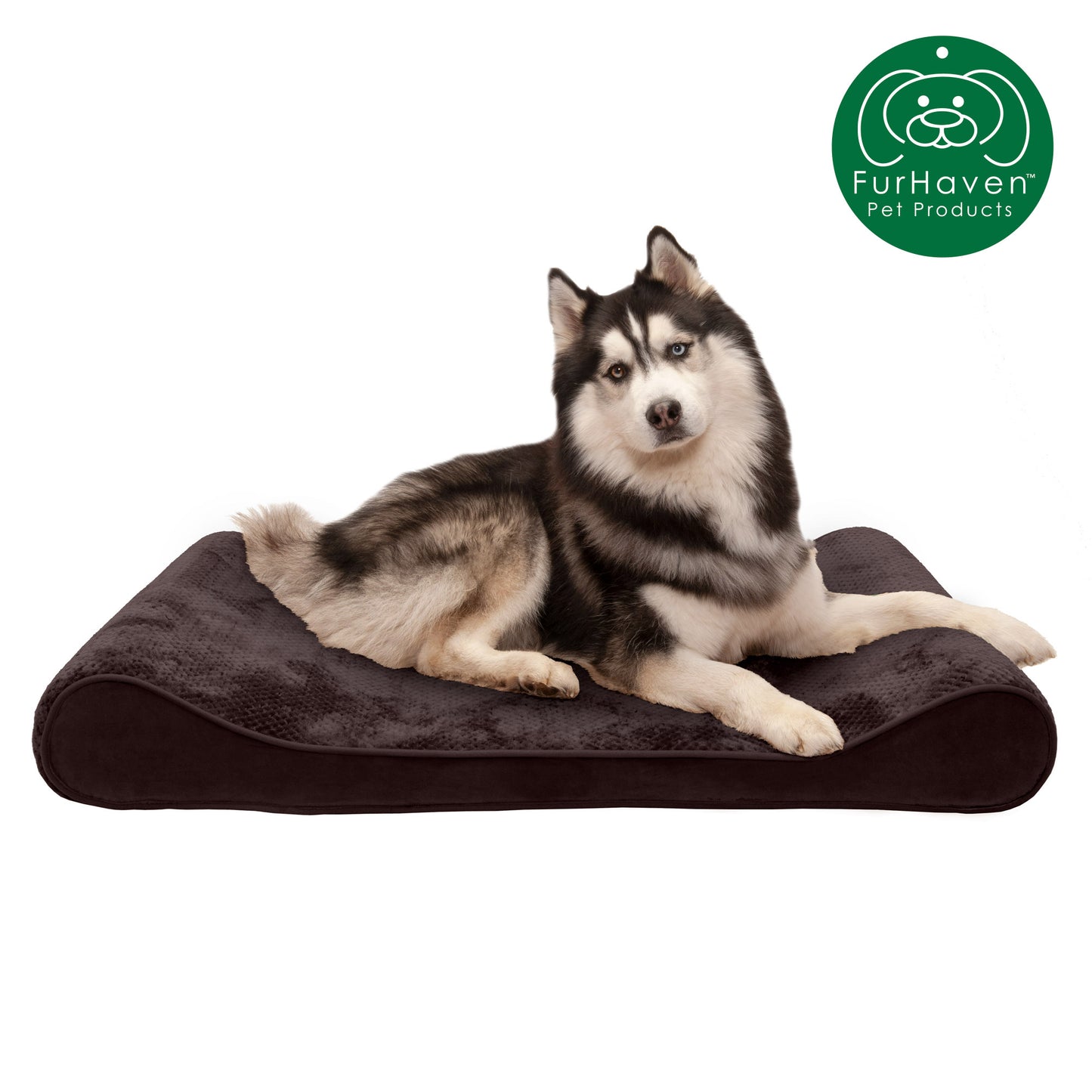 Memory Foam Minky Plush & Velvet Lux Lounger Pet Bed