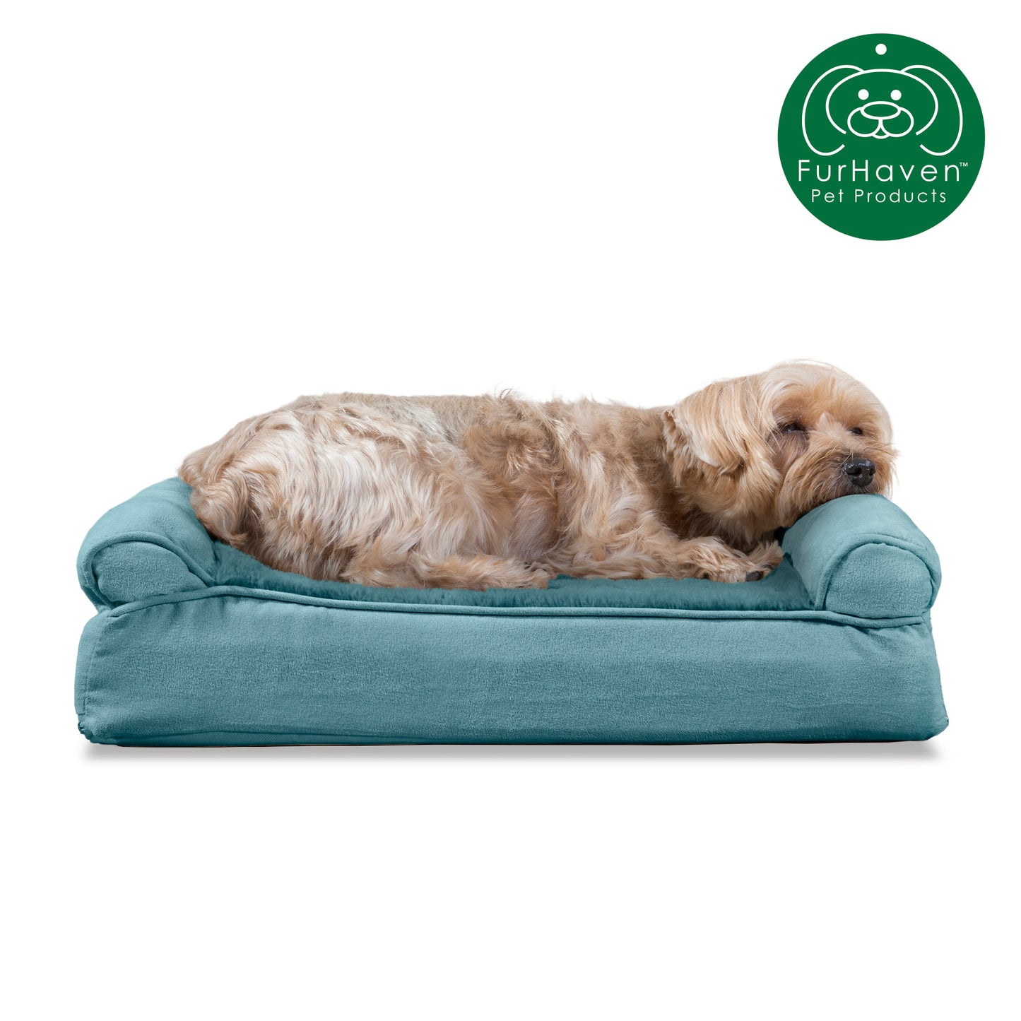 Memory Foam Plush & Suede Couch Pet Bed