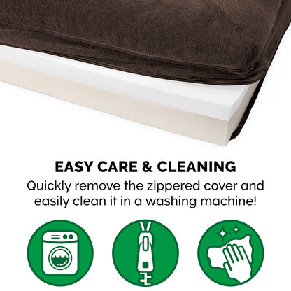 Faux Fleece & Chenille Couch Sofa-Style Pet Bed
