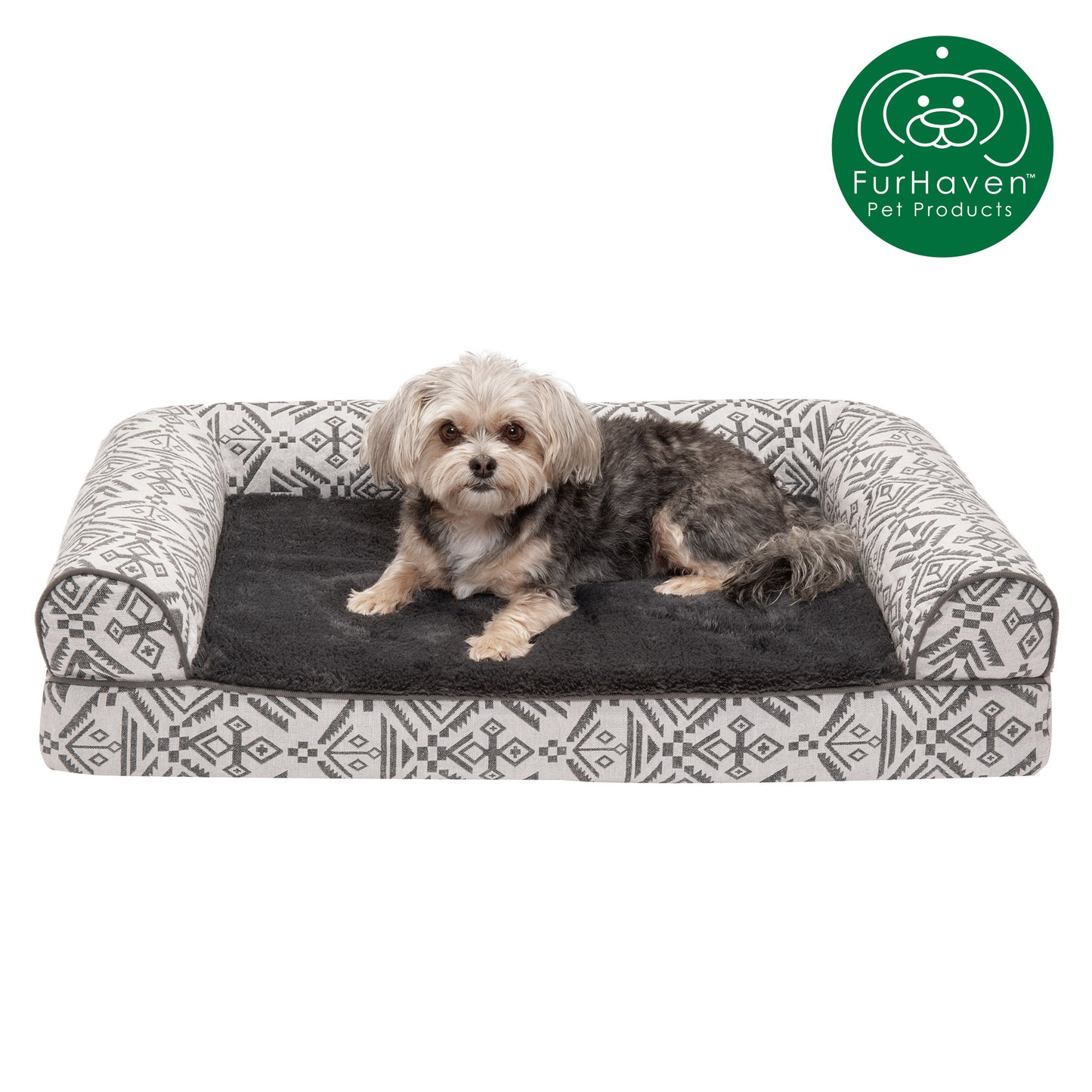 Memory Foam Southwest Kilim Sofa-Style Couch Pet Bed