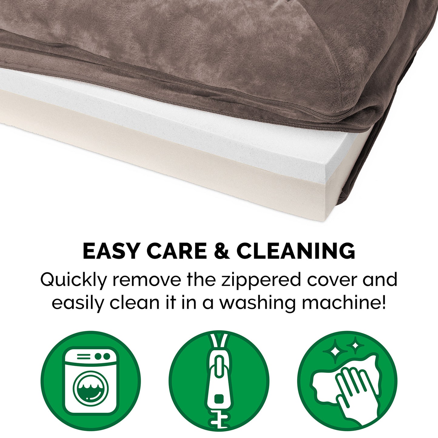 Memory Foam Faux Fur & Velvet Couch Sofa-Style Pet Bed