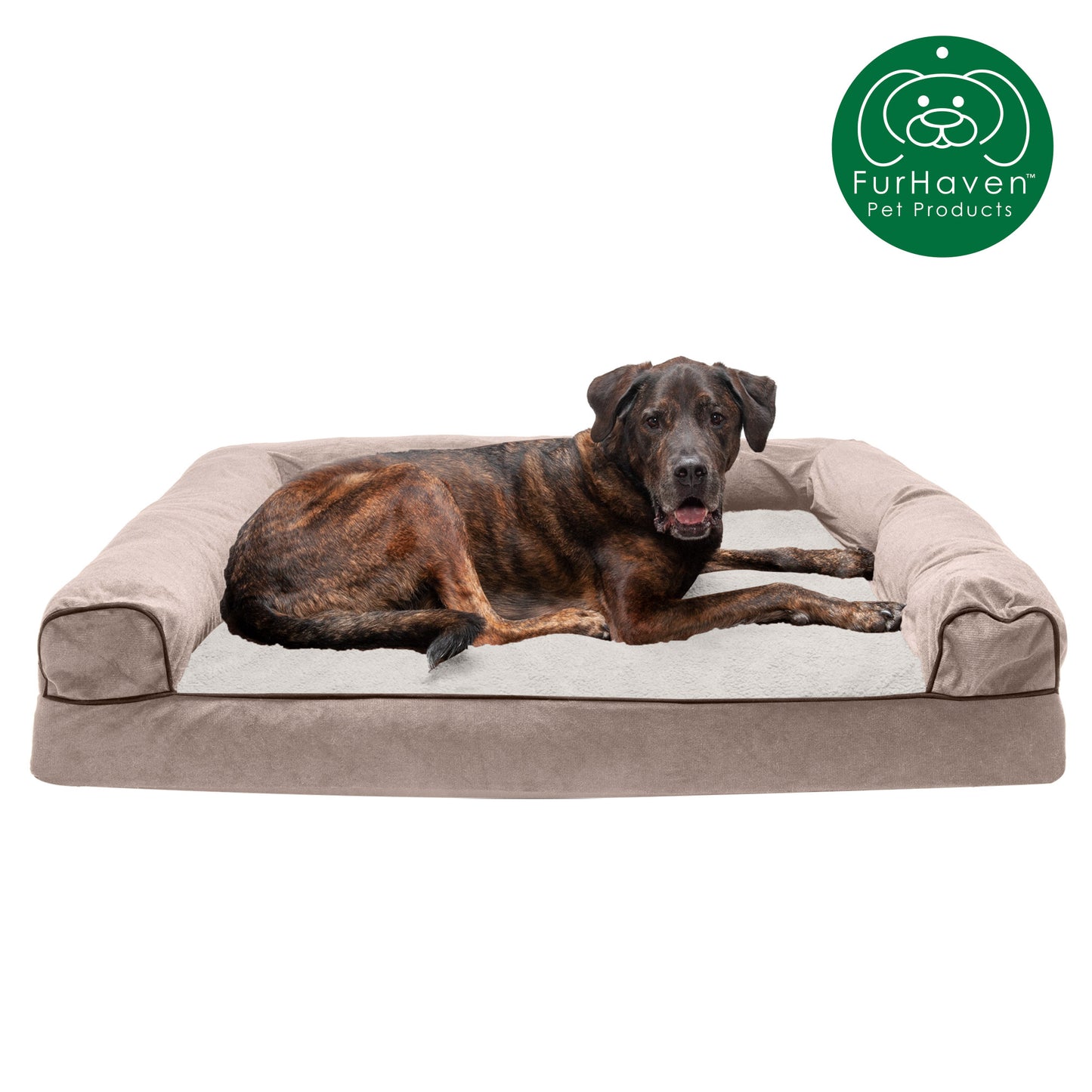 Faux Fleece & Chenille Couch Sofa-Style Pet Bed