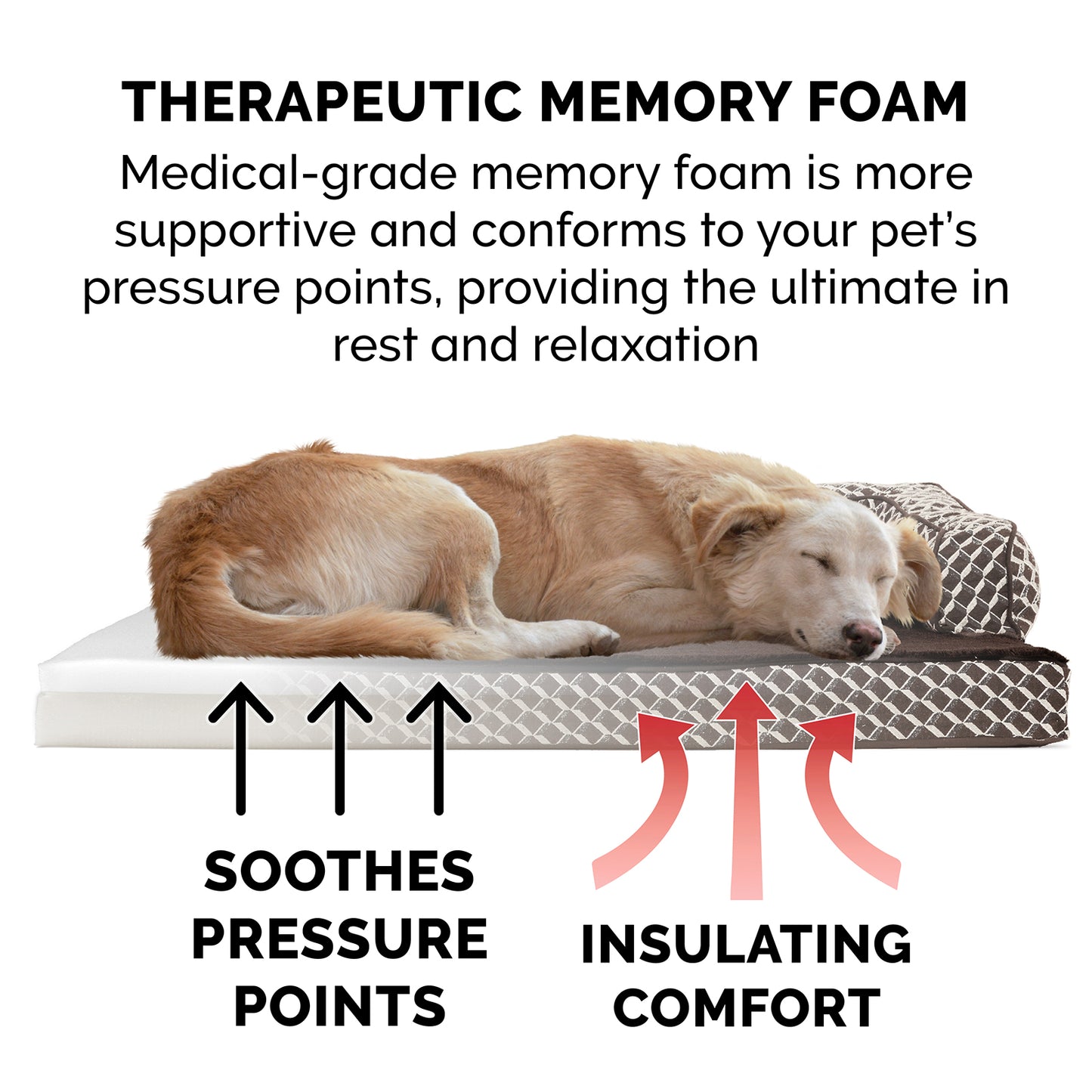 Memory Foam Plush Couch Sofa-Style Pet Bed