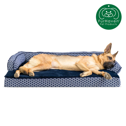 Memory Foam Plush Couch Sofa-Style Pet Bed
