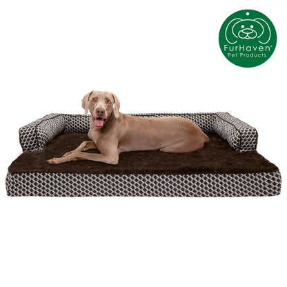 Memory Foam Plush Couch Sofa-Style Pet Bed