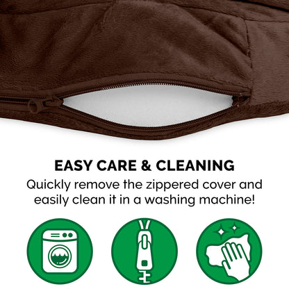 Round Microvelvet Snuggery Burrow Pet Bed