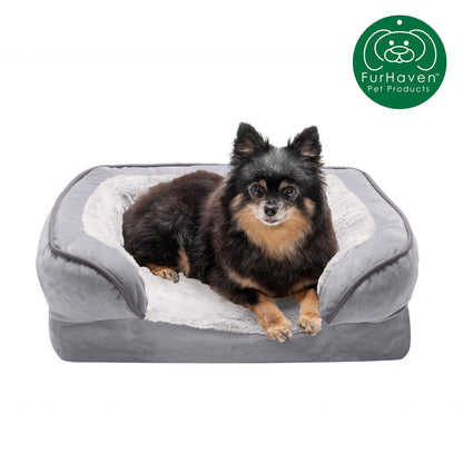 Perfect Comfort Velvet Waves Sofa-Style Couch Pet Bed