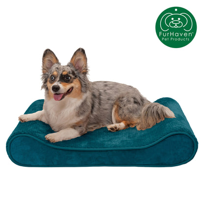 Minky Plush & Velvet Luxe Lounger Pet Bed