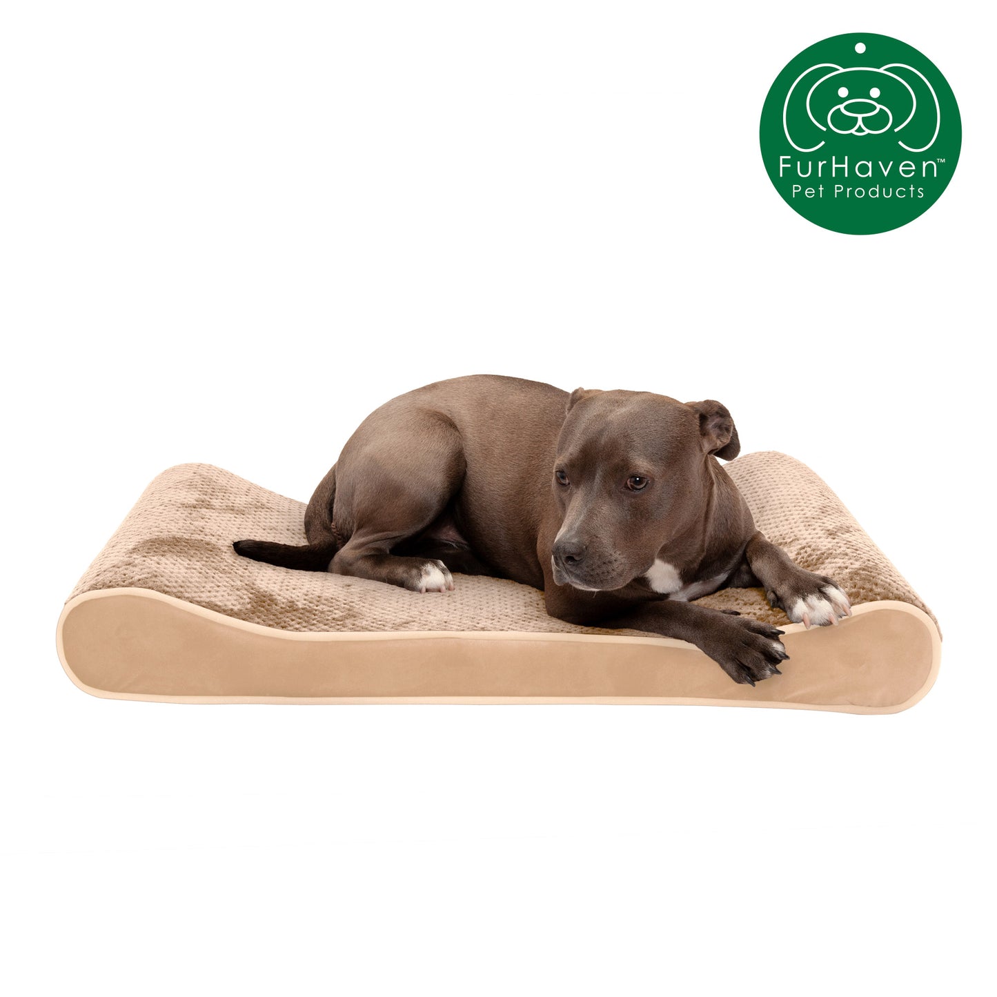 Minky Plush & Velvet Luxe Lounger Pet Bed