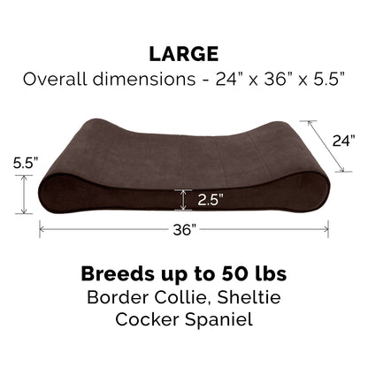 Orthopedic Microvelvet Luxe Lounger Pet Bed