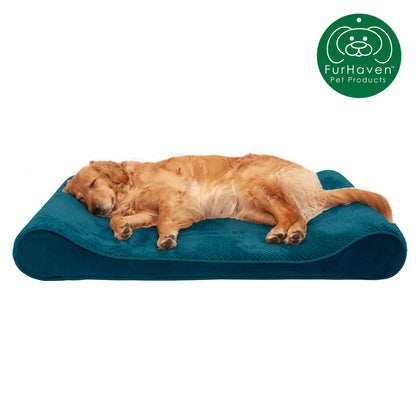Minky Plush & Velvet Luxe Lounger Pet Bed