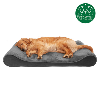 Minky Plush & Velvet Luxe Lounger Pet Bed