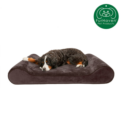 Minky Plush & Velvet Luxe Lounger Pet Bed