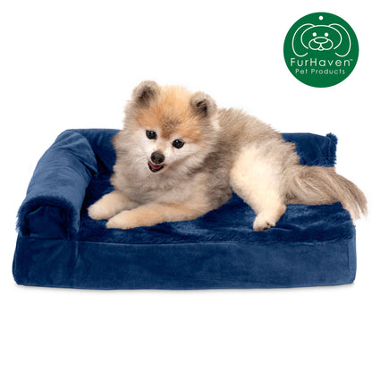 Deluxe L-Shaped Chaise Lounge for Dogs & Cats Pet Bed