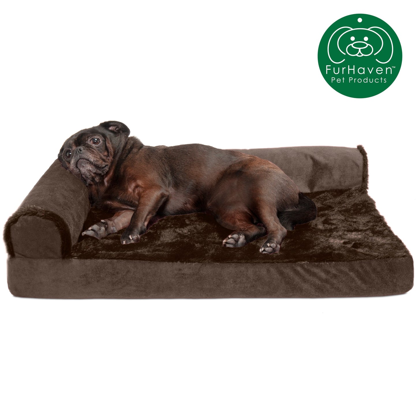 Deluxe L-Shaped Chaise Lounge for Dogs & Cats Pet Bed