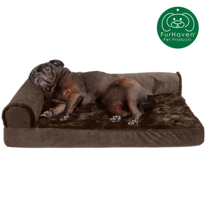 Deluxe L-Shaped Chaise Lounge for Dogs & Cats Pet Bed