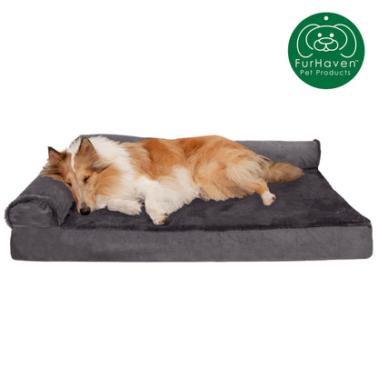 Deluxe L-Shaped Chaise Lounge for Dogs & Cats Pet Bed