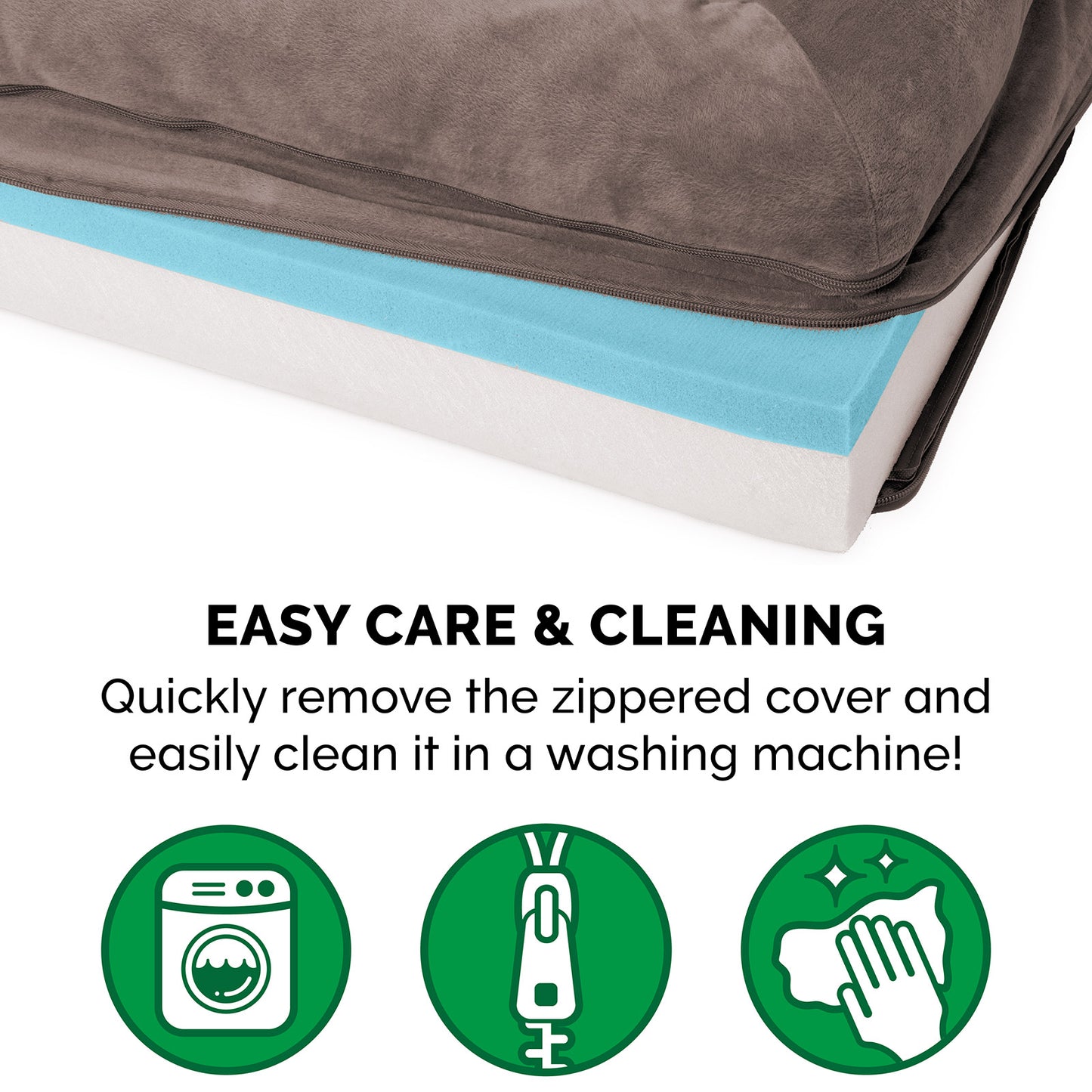 Memory Foam Faux Fur & Velvet Sofa-Style Pet Bed