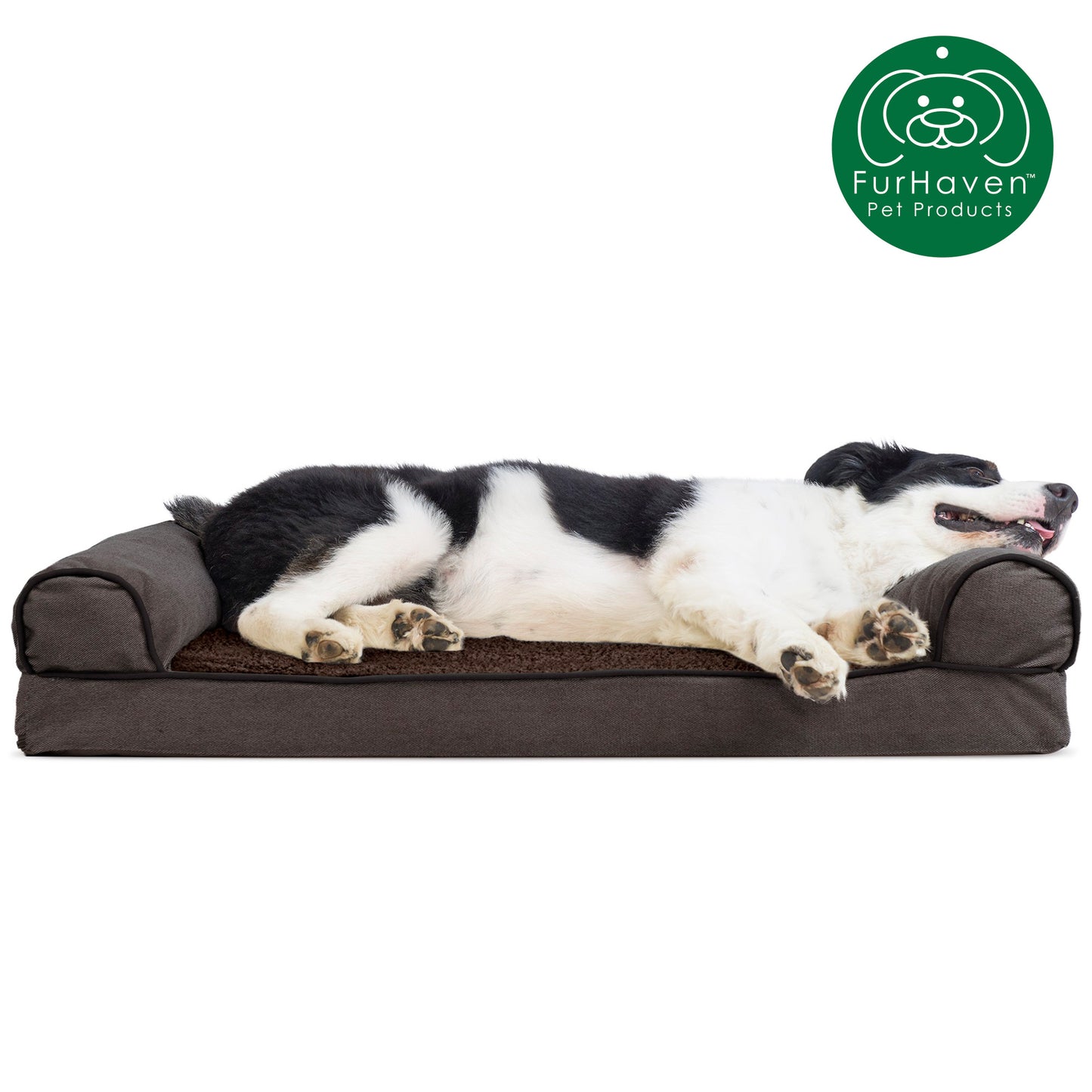 Faux Fleece & Chenille Orthopedic Sofa-Style Pet Bed