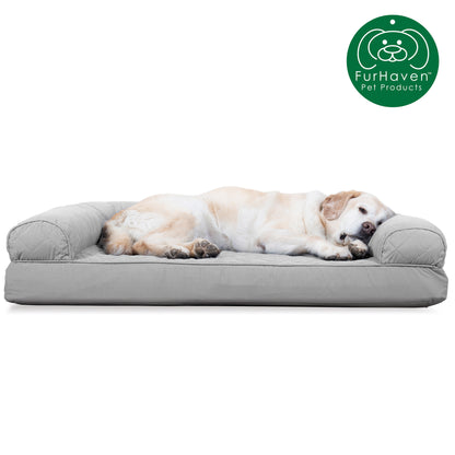 Quilted Memory Foam Sofa-Style Couch Pet Bed