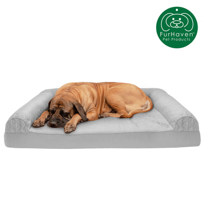 Quilted Memory Foam Sofa-Style Couch Pet Bed