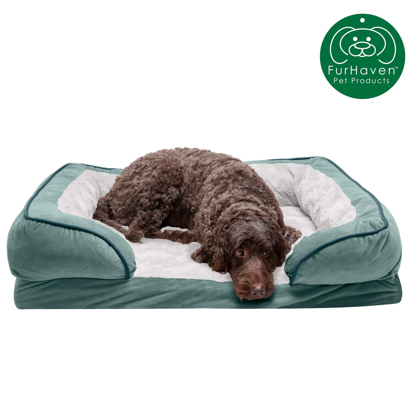Velvet Waves Sofa-Style Couch Pet Bed