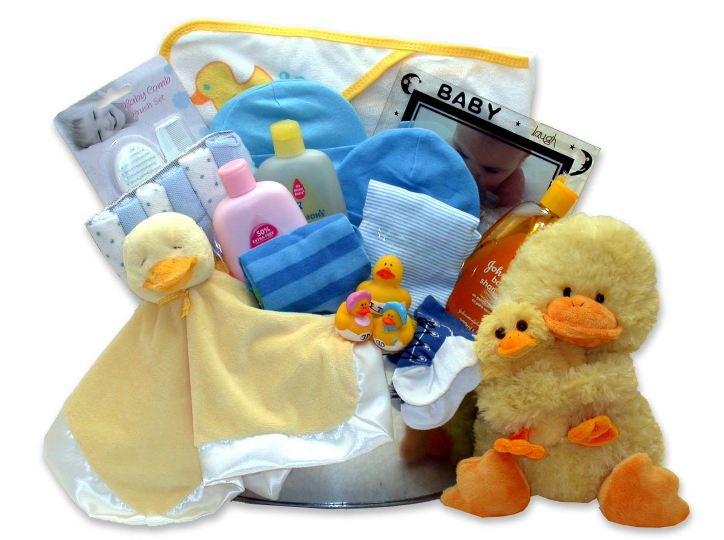 Bath Time Baby New Baby Basket-Blue