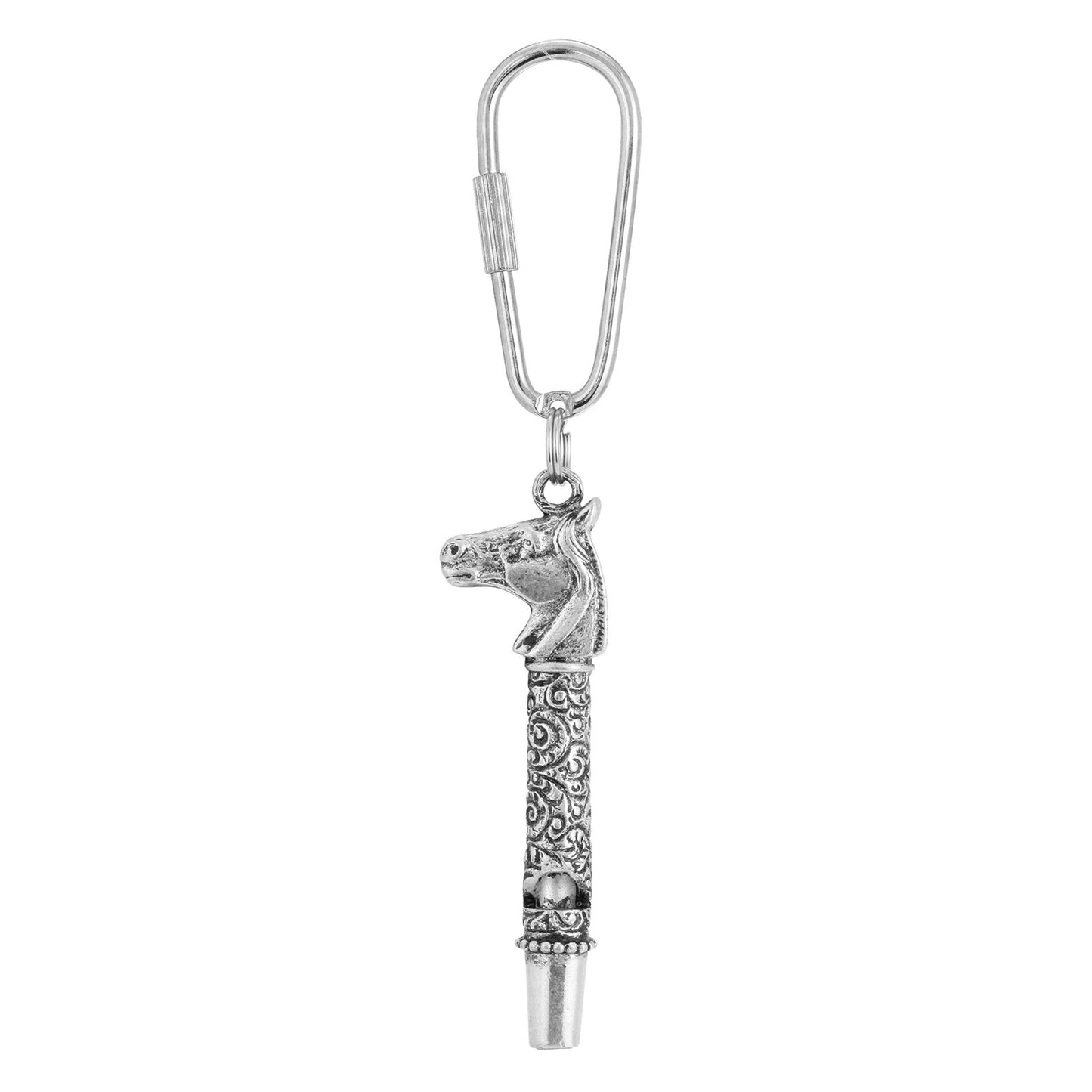 1928 Jewelry&reg; Pewter Horse Whistle Key Fob