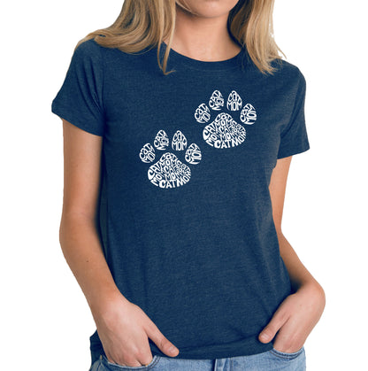 Cat Mom  - Women's Premium Blend Word Art T-Shirt