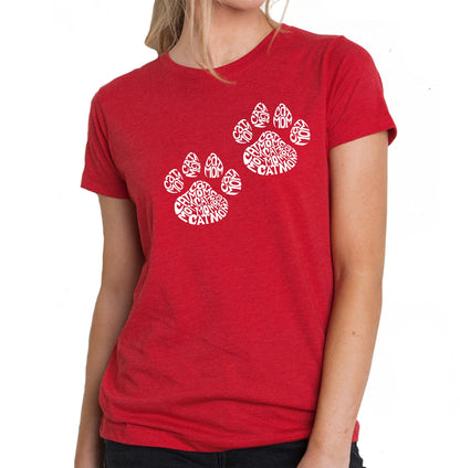 Cat Mom  - Women's Premium Blend Word Art T-Shirt