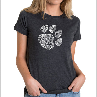 Cat Paw  - Women's Premium Blend Word Art T-Shirt