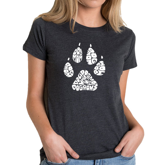 Dog Mom  - Women's Premium Blend Word Art T-Shirt