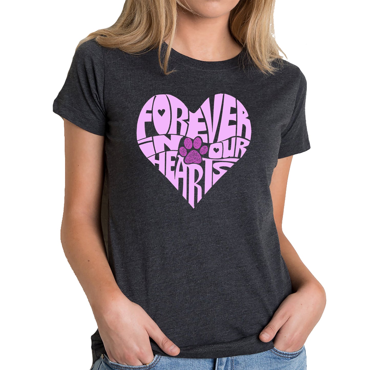 Forever In Our Hearts - Women's Premium Blend Word Art T-Shirt