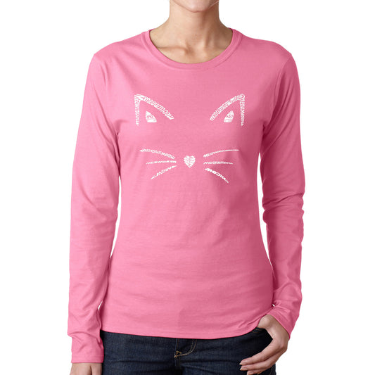 Whiskers  - Women's Word Art Long Sleeve T-Shirt