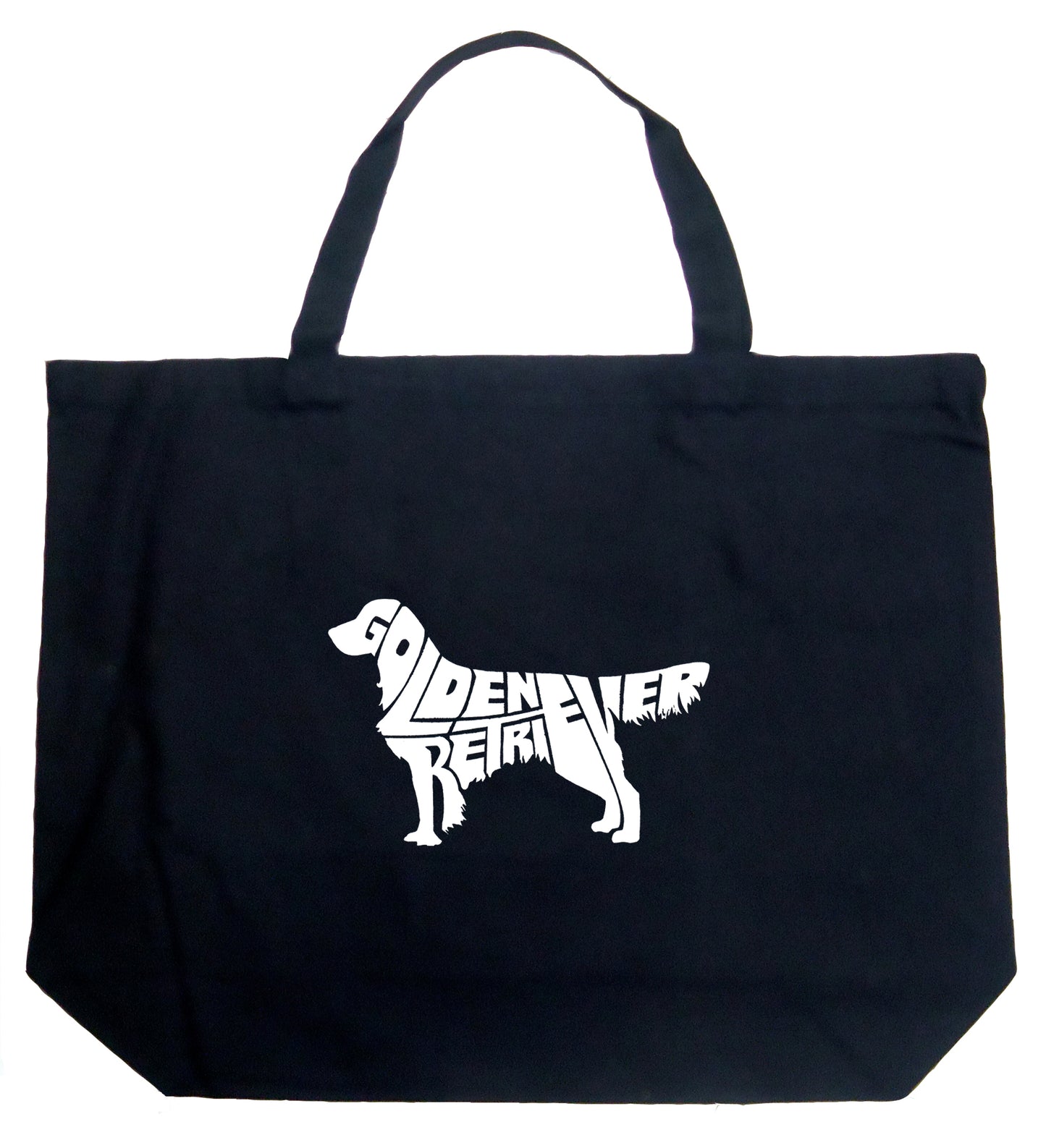 Golden Retriever - Large Word Art Tote Bag