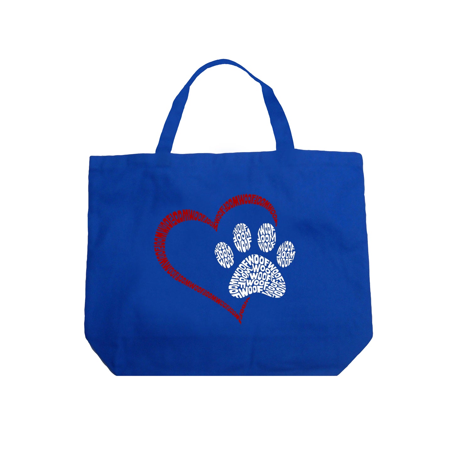 Paw Heart - Large Word Art Tote Bag