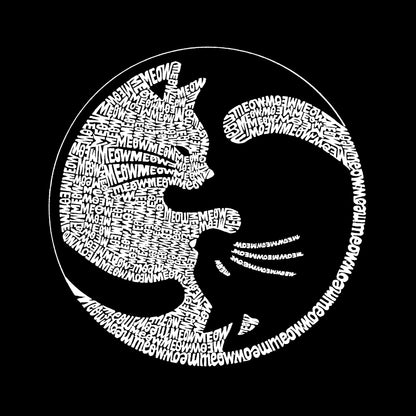 Yin Yang Cat  - Large Word Art Tote Bag