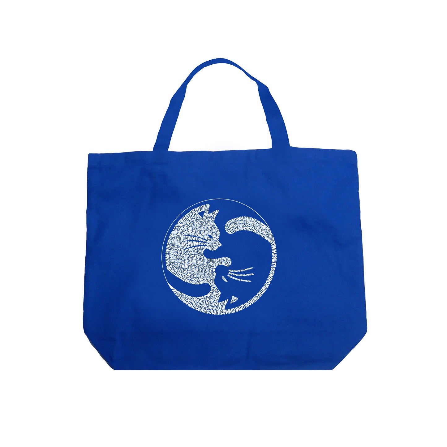 Yin Yang Cat  - Large Word Art Tote Bag