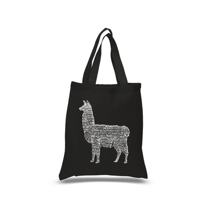 Llama Mama  - Small Word Art Tote Bag