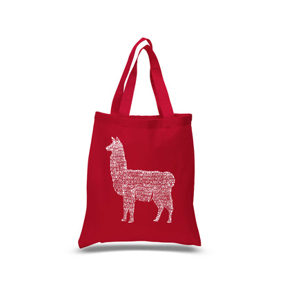 Llama Mama  - Small Word Art Tote Bag