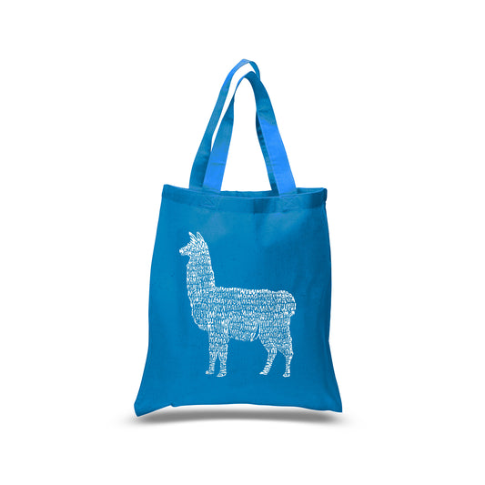 Llama Mama  - Small Word Art Tote Bag