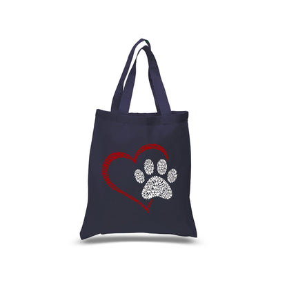Paw Heart - Small Word Art Tote Bag