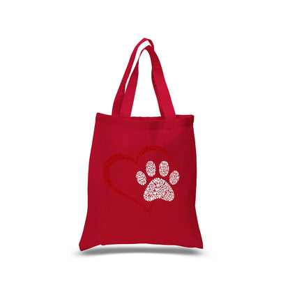 Paw Heart - Small Word Art Tote Bag