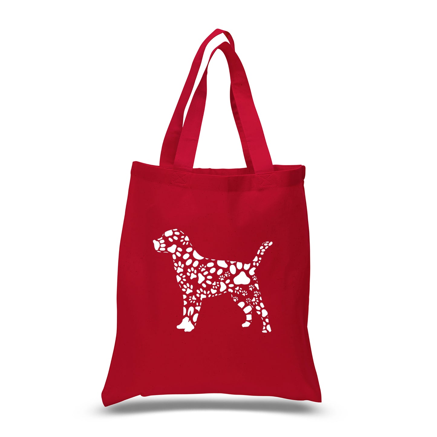 Dog Paw Prints  - Small Word Art Tote Bag