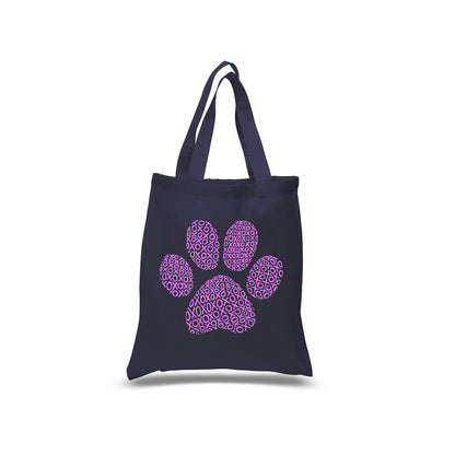 XOXO Dog Paw  - Small Word Art Tote Bag