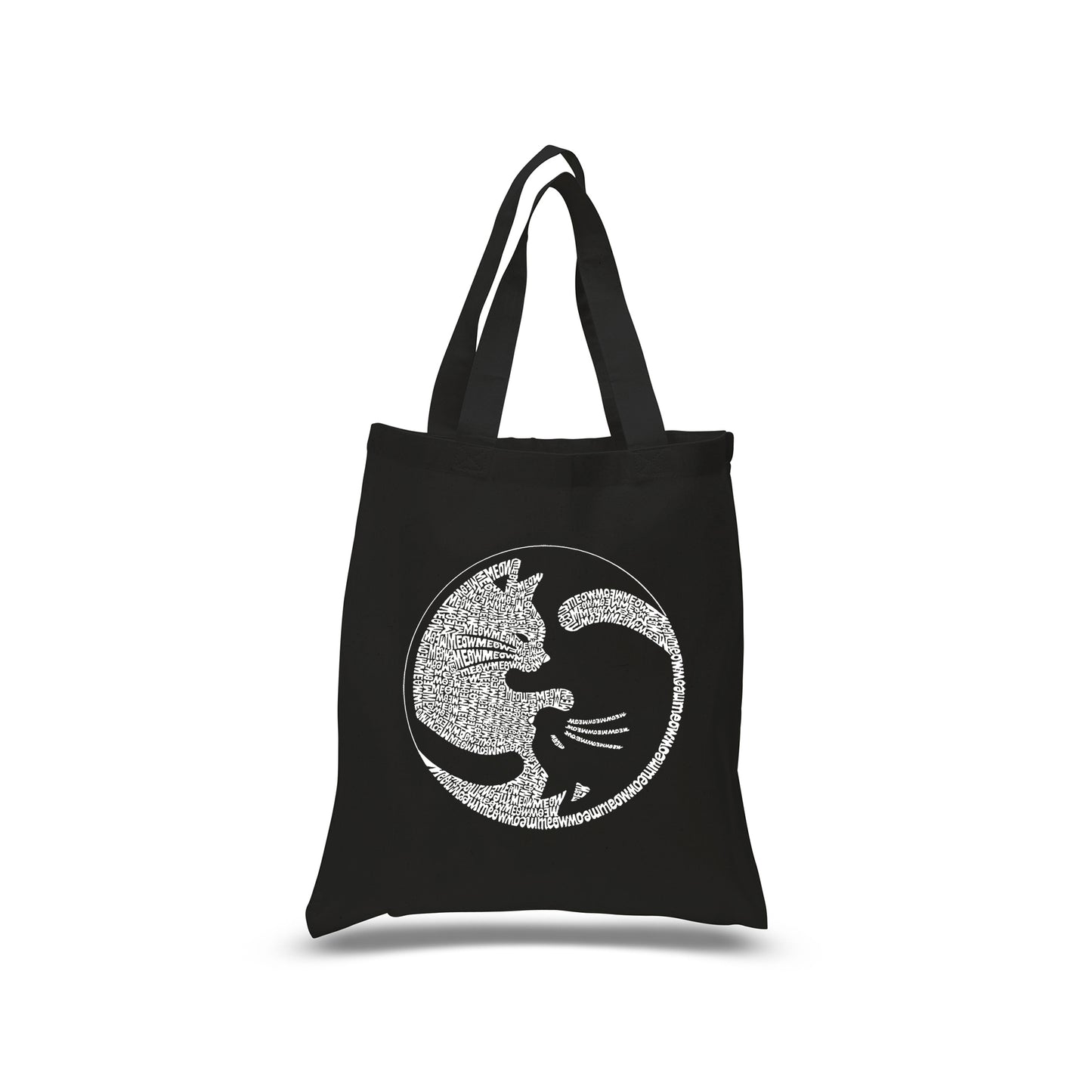 Yin Yang Cat  - Small Word Art Tote Bag