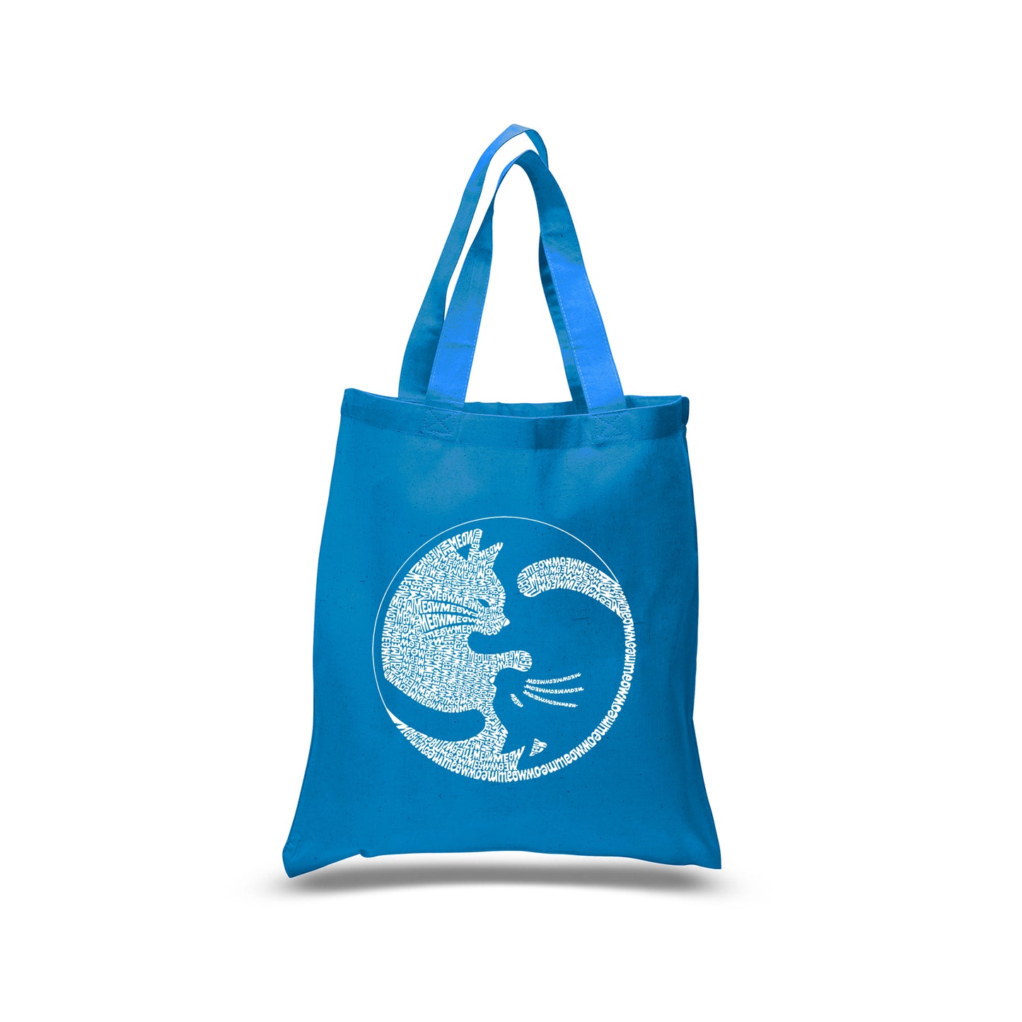 Yin Yang Cat  - Small Word Art Tote Bag