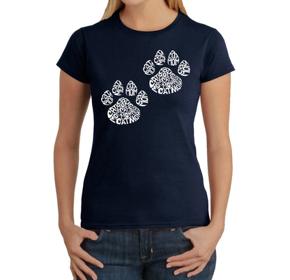 Cat Mom  - Women's Word Art T-Shirt